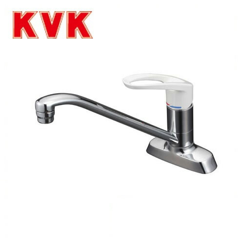 KVK 流し台用シングルレバー式混合栓 200mmパイプ付 KM5081R20 (水栓