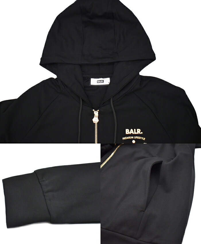 楽天市場】BALR. ボーラー ジップアップパーカー Jet Black/ブラック