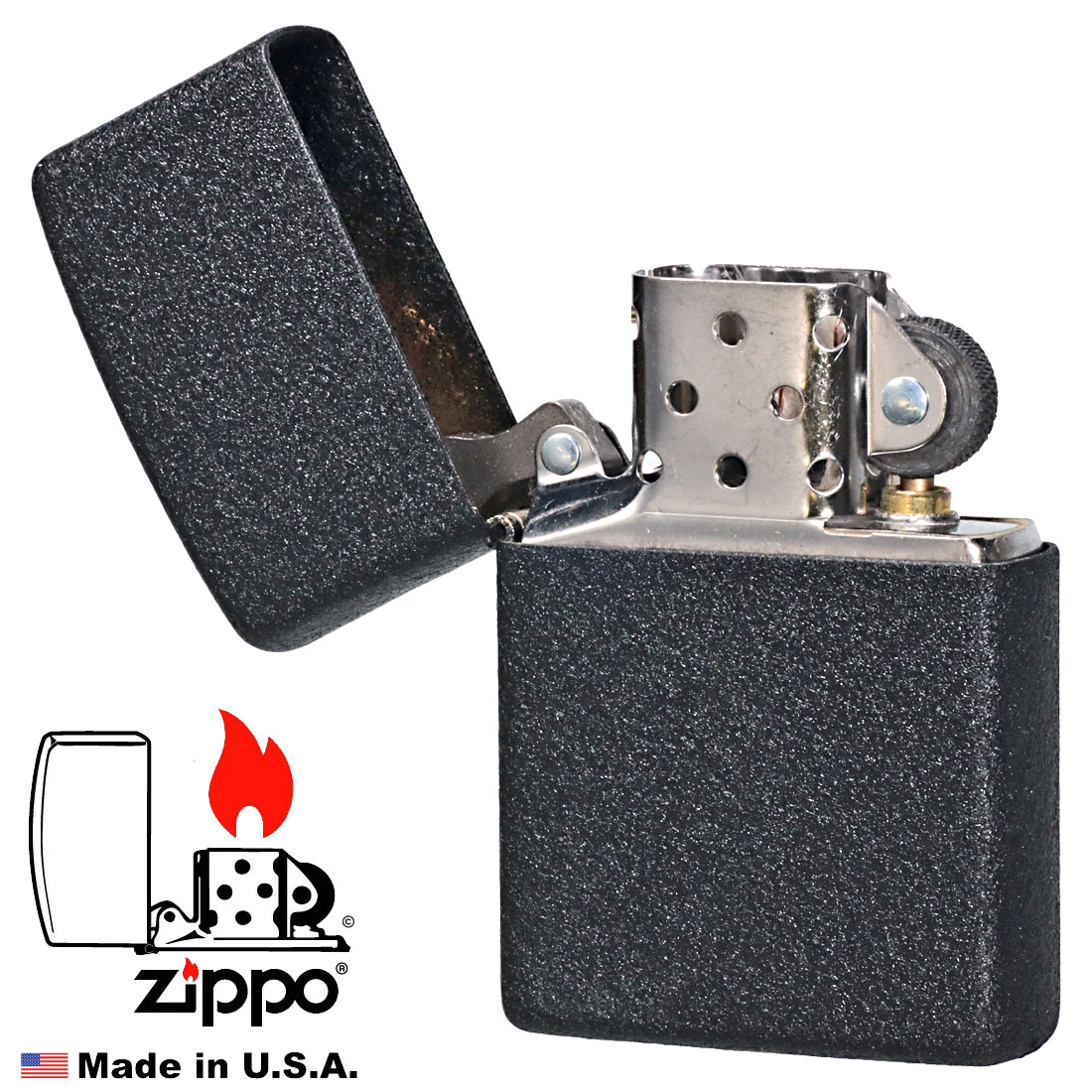 楽天市場】ZIPPO(ジッポーライター) ブラッククラックル 236 Black