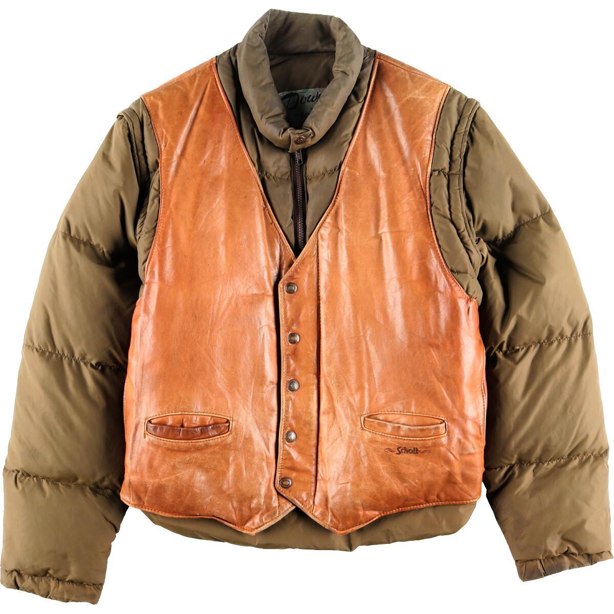 楽天市場】80年代 ショット SCHOTT DOWN 2WAYダウンジャケット USA製