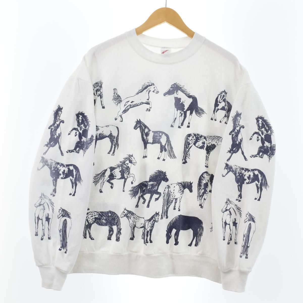 楽天市場】80年代 ジャージーズ Jerzees 馬柄 アニマルプリント