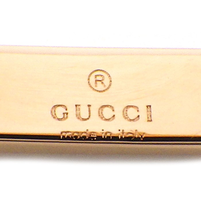 楽天市場】グッチ GUCCI リング オクタゴナル スクエア ロゴ K18PG 9号