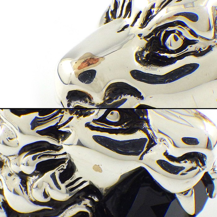 楽天市場】グッチ GUCCI リング ライオン ヘッド 402763 J1D50 9074