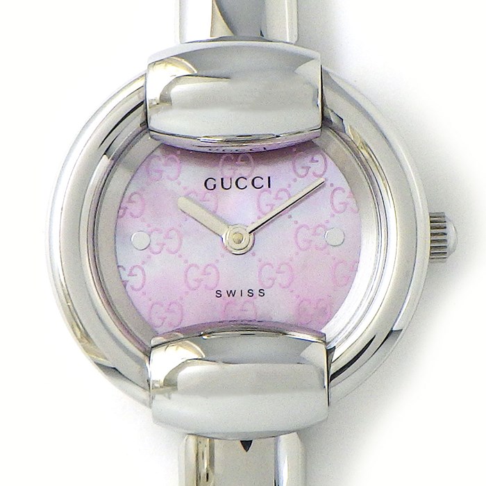 楽天市場】グッチ GUCCI 腕時計 1400L GG ロゴ ピンクシェル文字盤 SS