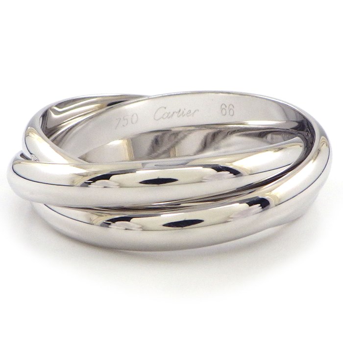 楽天市場】カルティエ Cartier リング トリニティ K18WG 25号 / #66