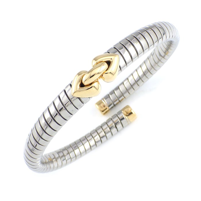 楽天市場】ブルガリ BVLGARI バングル ドッピオ クオーレ K18YG SS