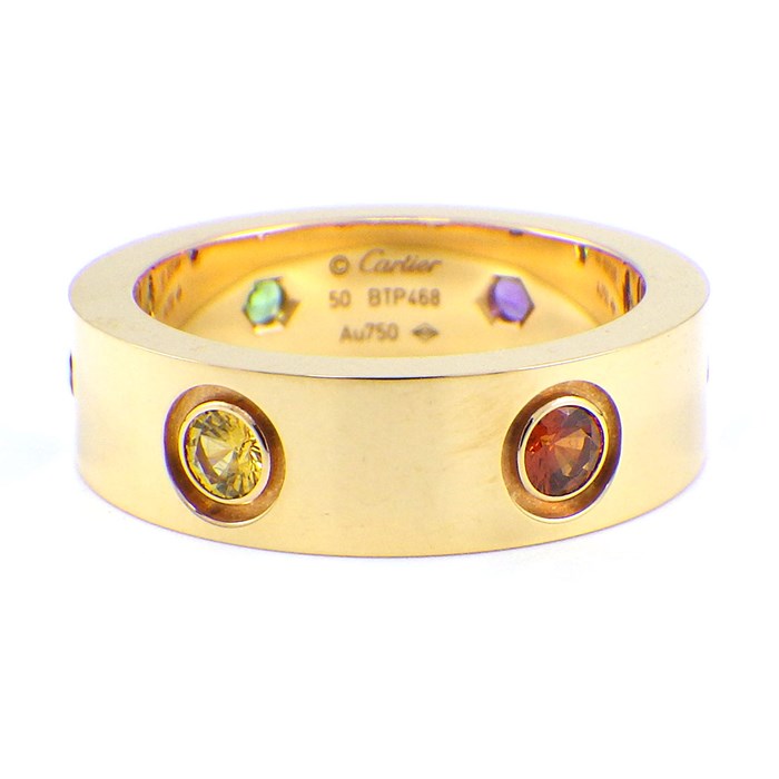 楽天市場】カルティエ Cartier リング ラブリング マルチカラー