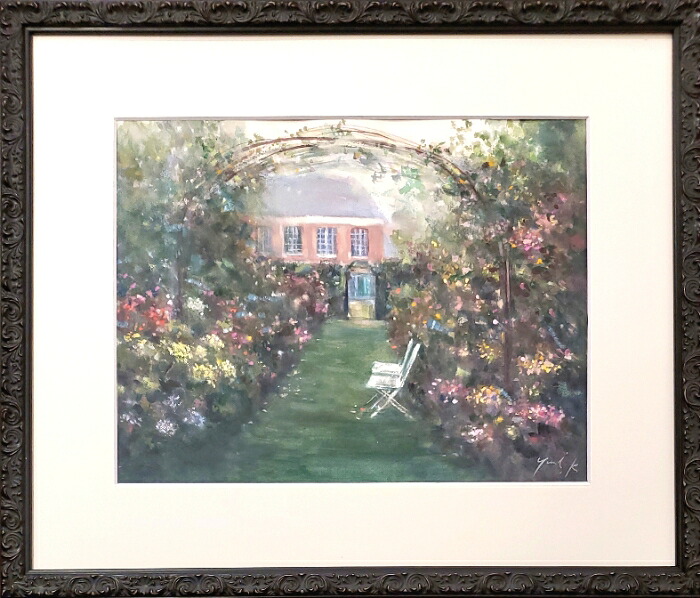 楽天市場】絵画 原画 「Le Jardin Secret」 水彩/パステル F6