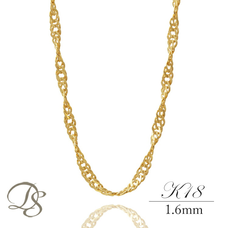 楽天市場】18金 ネックレス k18 チェーン レディース メンズ シンプル