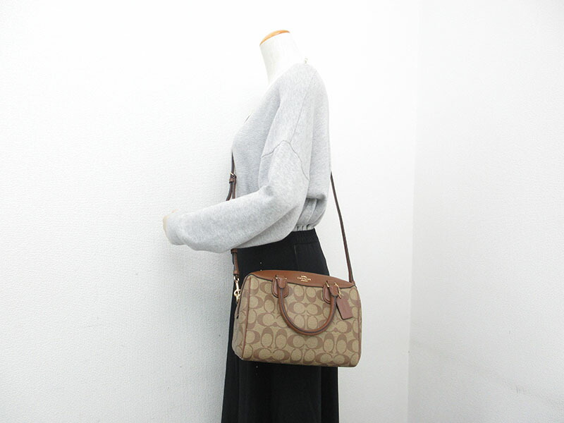 楽天市場】COACH(コーチ) シグネチャー 2WAYバッグ ミニボストン