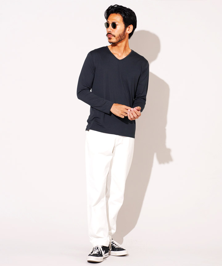 楽天市場】【最大72%OFF】【タダ割】Vネック ロンTメンズ 無地