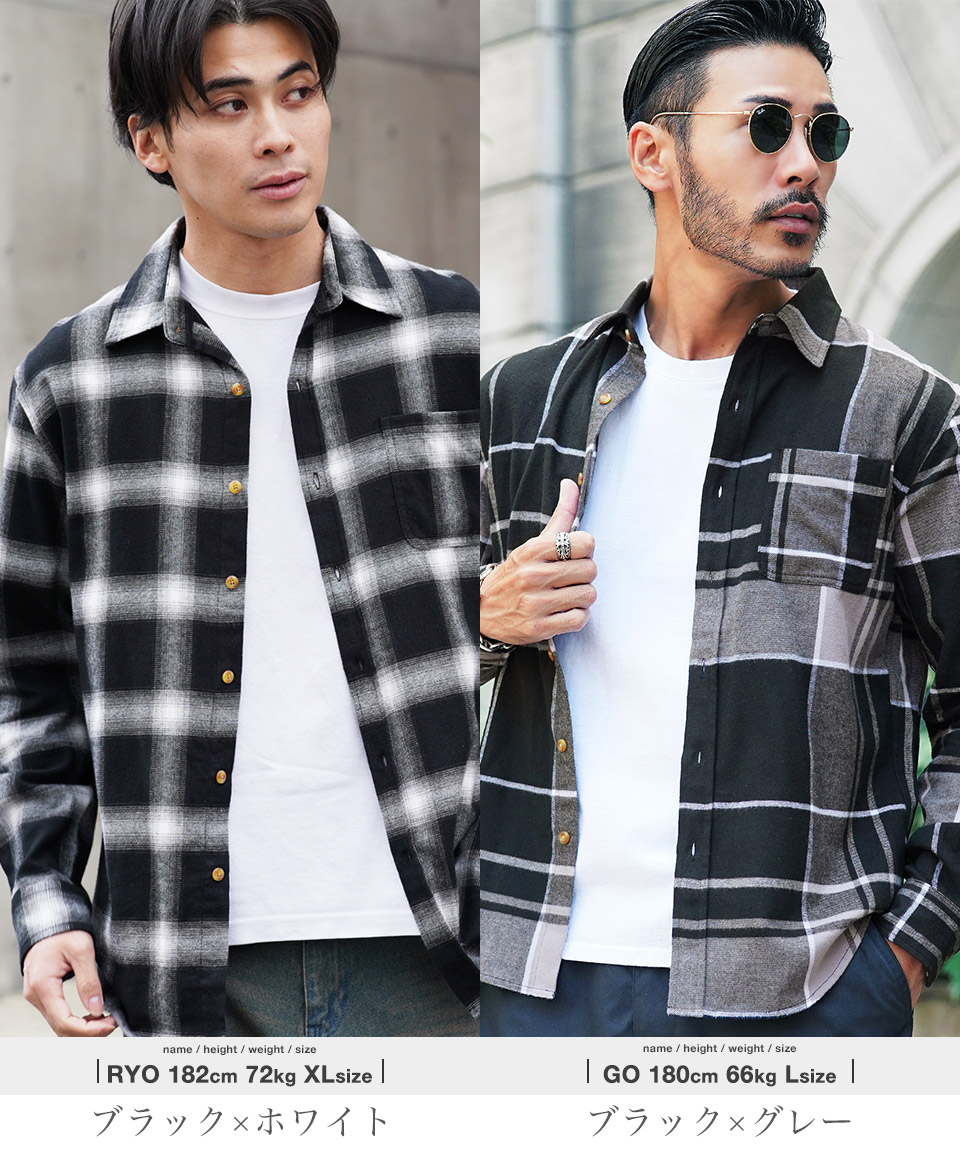 SEQUEL シークエル オープンカラー ネルシャツ XL チェック 楽天市場