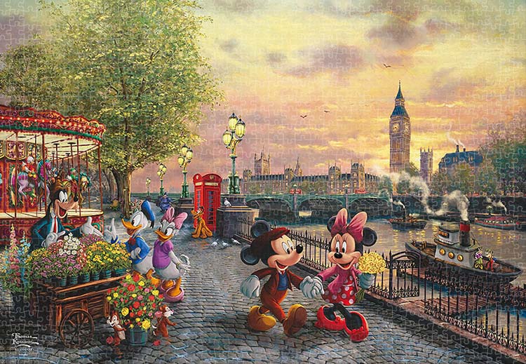 楽天市場】ジグソーパズル 1000ピース Mickey and Minnie in London