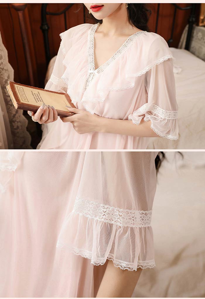 楽天市場】ネグリジェ ロング 姫系 ルームウェア ワンピース