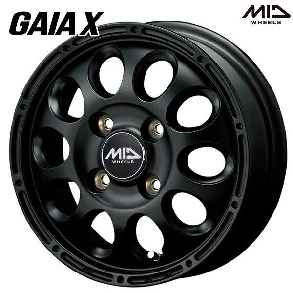 楽天市場】12インチ 4.0J 4H100 +42 MID マルカサービス ガイアクロス