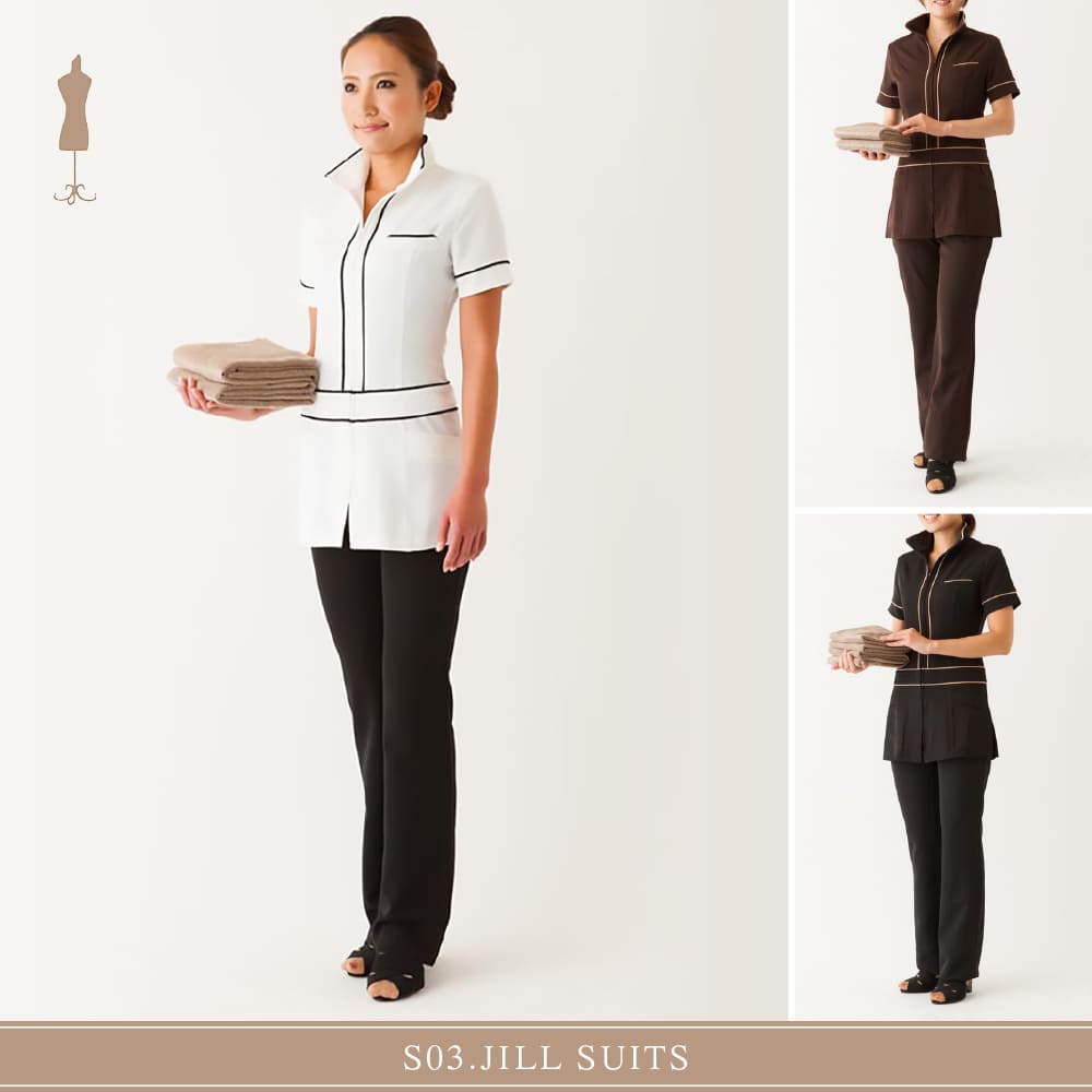 楽天市場】エステ ユニフォーム 上下セット【送料無料】03.ジル