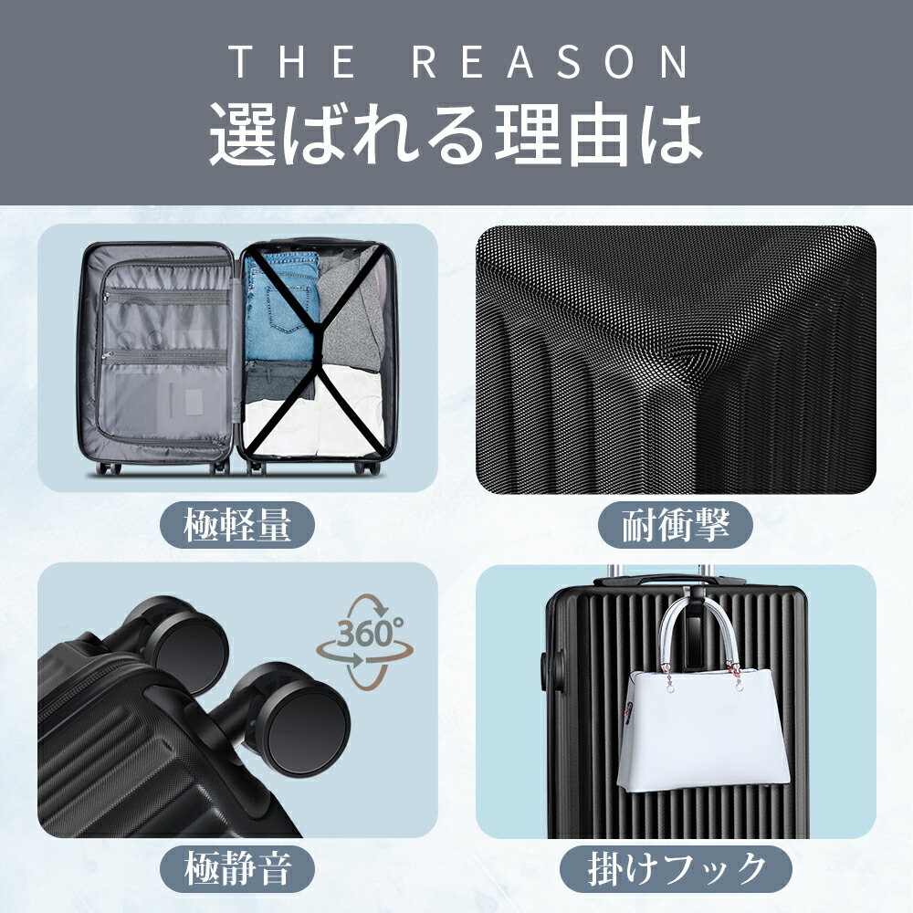 楽天市場】＼SS先着74%OFFで6,280円~更にP2倍／ スーツケース Mサイズ