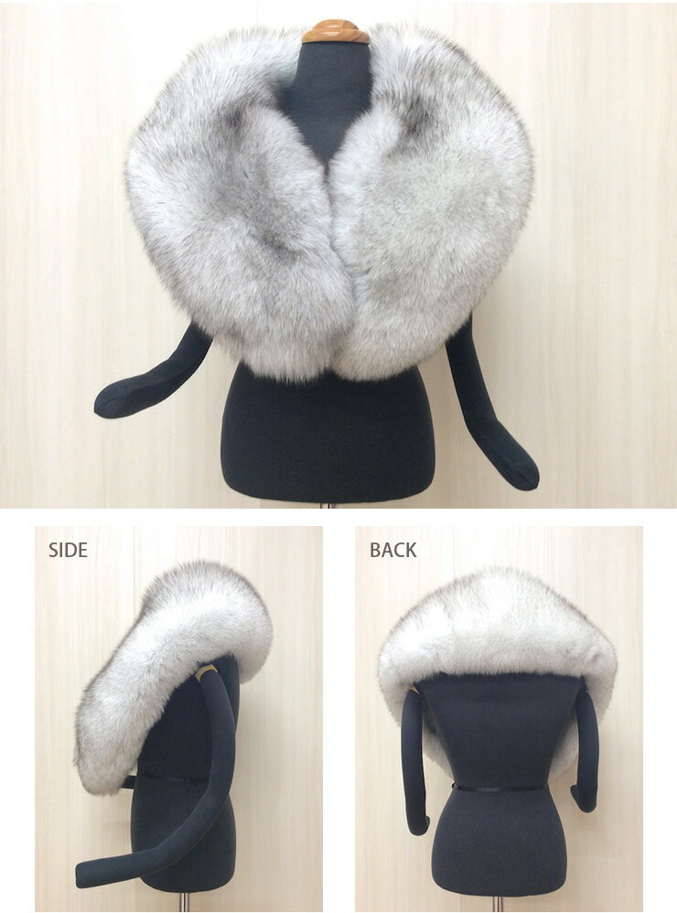 楽天市場】【SAGA FURS】ブルーフォックスショール 白系 ファー 成人式