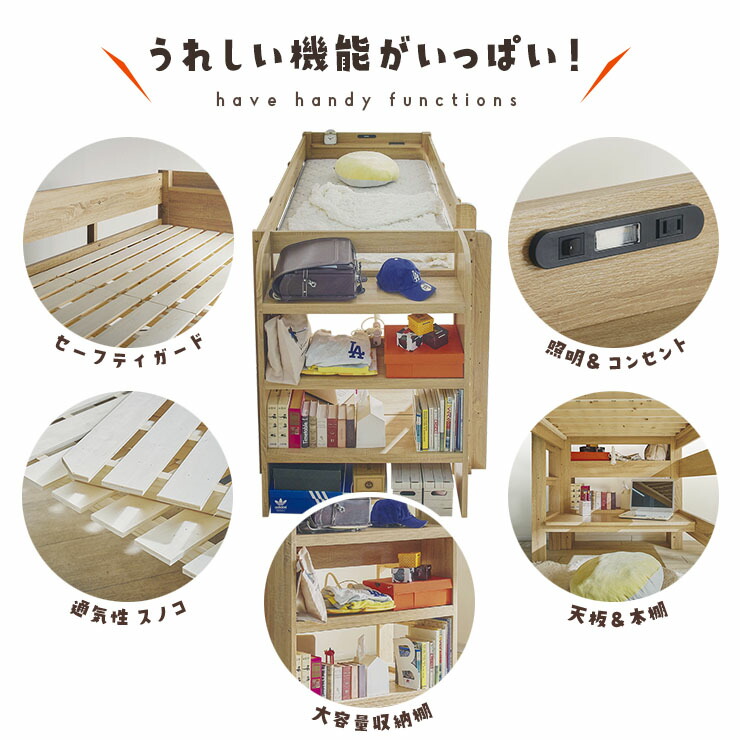 楽天市場】【ポイント7倍！今晩20時開始】ロフトベッド 二段ベッド