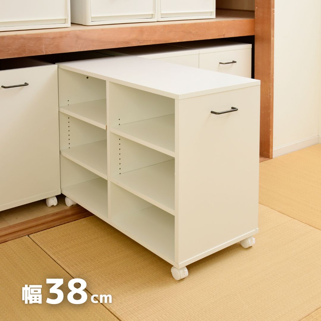 楽天市場】収納ラック キャスター付き 本棚 奥行78 高さ65 幅20/26