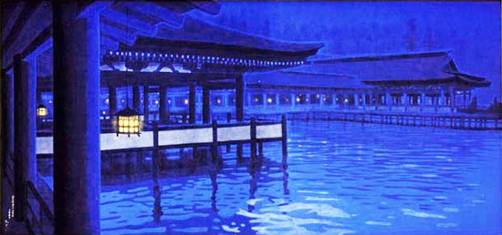 楽天市場】平山郁夫 絵画 月華厳島 送料無料 【複製】【美術印刷