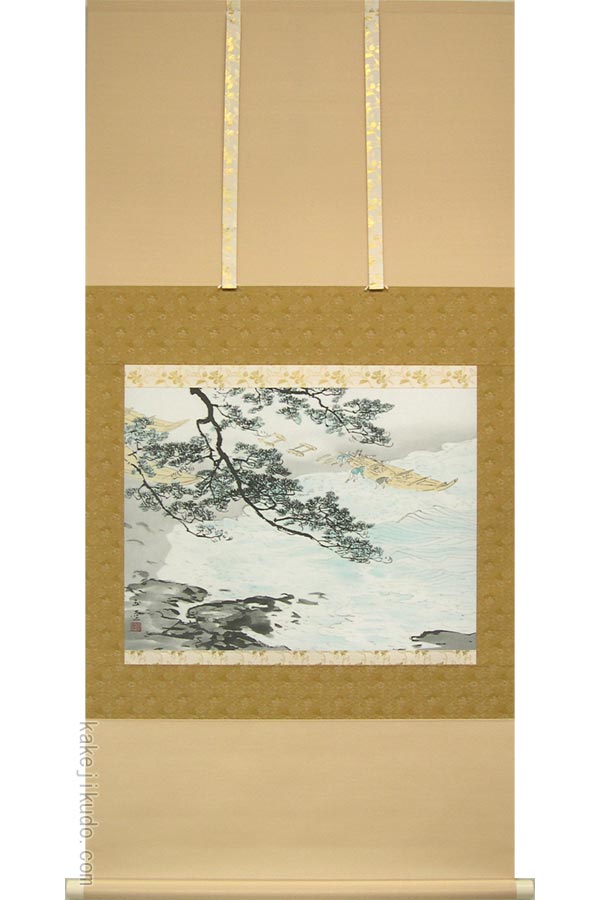 楽天市場】川合玉堂 掛け軸 潮の香 送料無料 【掛軸】【一間床】【丈の