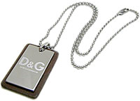 楽天市場】DOLCE&GABBANA ペンダントネックレスレザータグ×シルバー