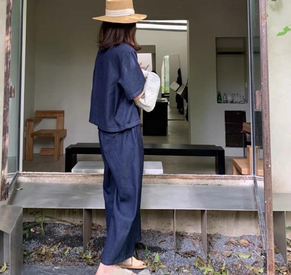 楽天市場】デニム セットアップ レディース デニム シャツ ショート