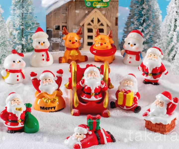 楽天市場】スノードーム 13種 サンタクロース 雪だるま トナカイ