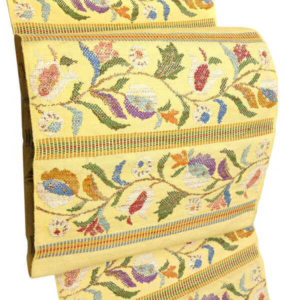 楽天市場】≪20%OFF/スーパーSALE≫帯屋捨松 八寸名古屋帯 黄色 仕立て