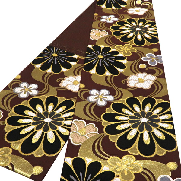 楽天市場】≪20%OFF/スーパーSALE≫袋帯 振袖用 茶色 樹織物 仕立て