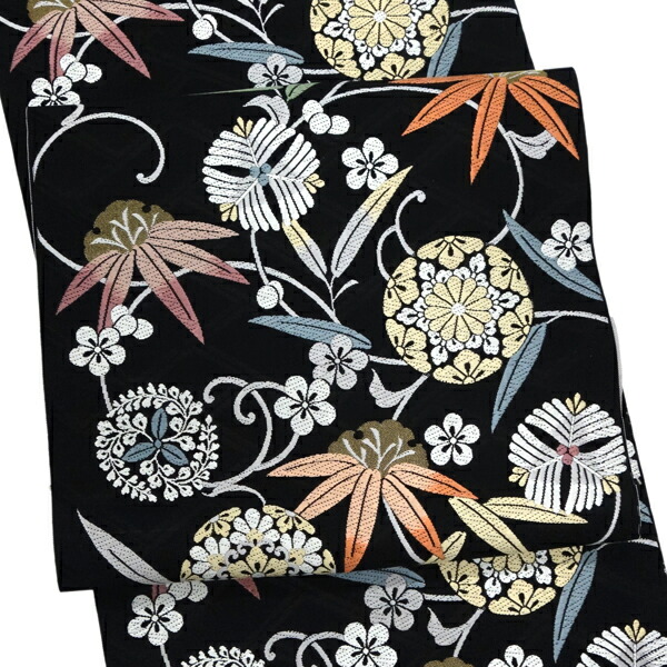 楽天市場】≪20%OFF/スーパーSALE≫志都香 名古屋帯 黒 仕立て付き