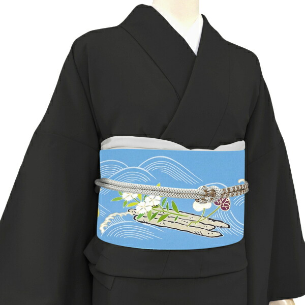 楽天市場】≪20%OFF/スーパーSALE≫工芸キモノ野口 塩瀬名古屋帯 水色