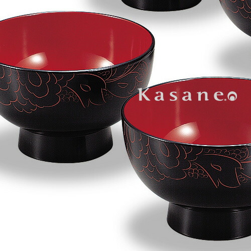 楽天市場】汁椀 黒内朱 牡丹彫 5客セット 送料無料 日本製 : 創業90年