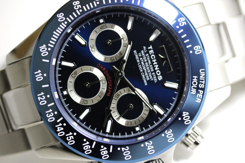 楽天市場】TECHNOS テクノス 10気圧防水 デイトナ クロノグラフ