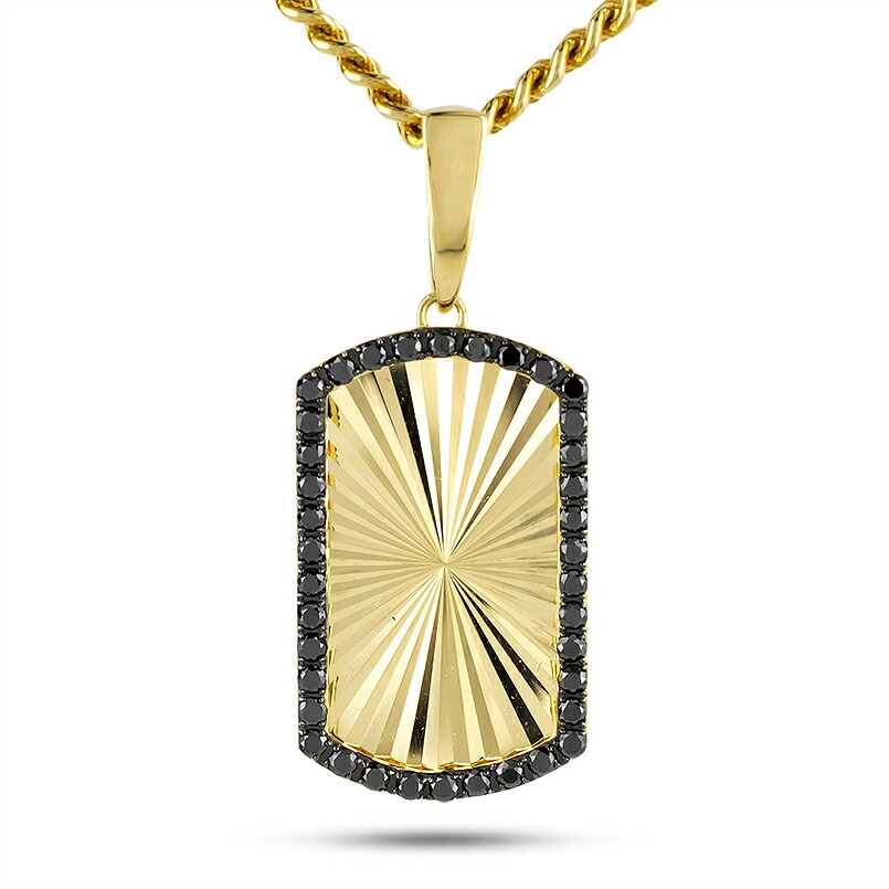 楽天市場】18金 ペンダント トップ ネックレス メンズ ブラック