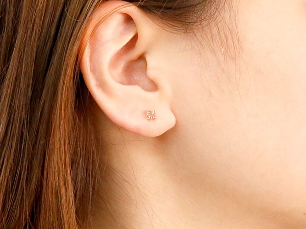 ひげもじゃ専用 ウイングロックピアス(片耳用) ゴールド K-18 ひげも