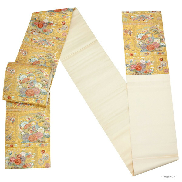 楽天市場】西陣織 袋帯 単品 お仕立て上がり「聚楽瑞鳥文」（株）長嶋