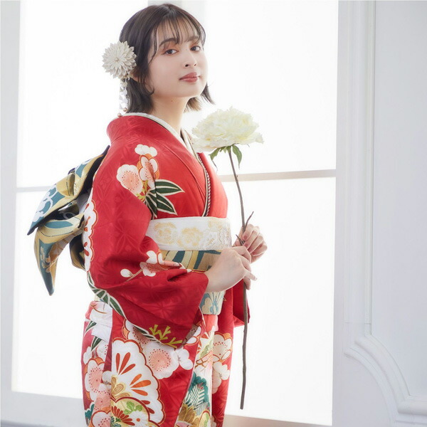 楽天市場】(卒業式応援Point10倍 3/19迄) 未仕立て 振袖 22点セット赤