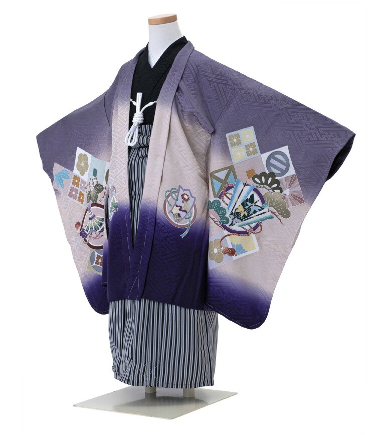 楽天市場】七五三 着物 男の子 五歳 13点フルセット 正絹 羽織袴セット