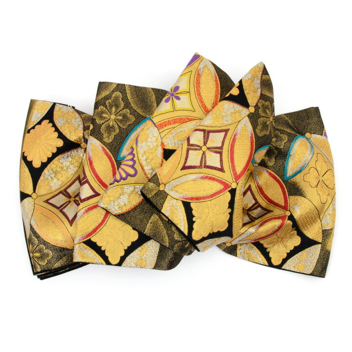 楽天市場】七五三 袋帯 子供用 ジュニア 手結び 正絹 女の子 女児 黒