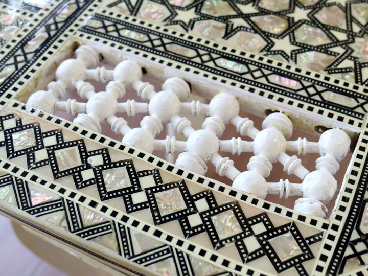 楽天市場】螺鈿家具 Mother of Pearl エジプト螺鈿の工芸家具 サイド