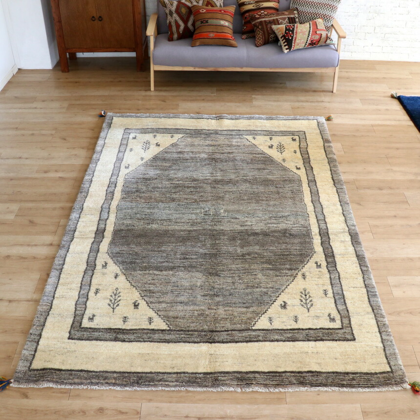 イラン製ウールラグ 200x250 cm ベージュ イラン製ウールラグ 200x250