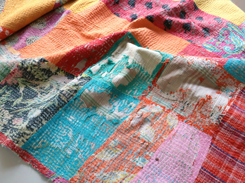 楽天市場】【10%OFFクーポン対象】インド カンタ刺繍 パッチワーク