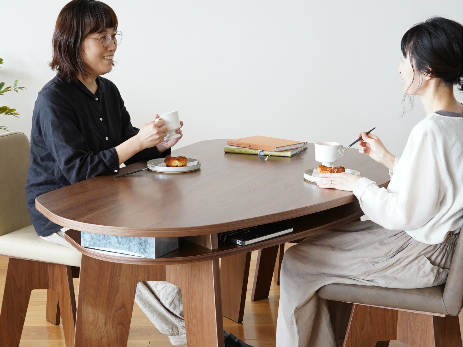 h＆o キッチンテーブル ヴォールナット 収納袋付き h＆o キッチン