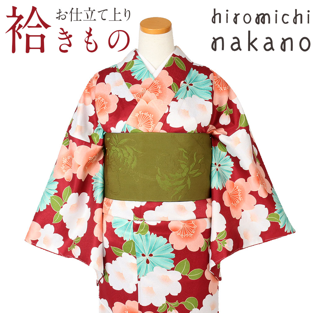 楽天市場】【2,970円引き！セール】着物 小紋 袷 洗える エンジ 桜菊
