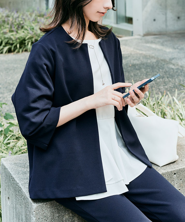 楽天市場】レビュー4.3！ パンツスーツ《ストレッチスーツセットアップ