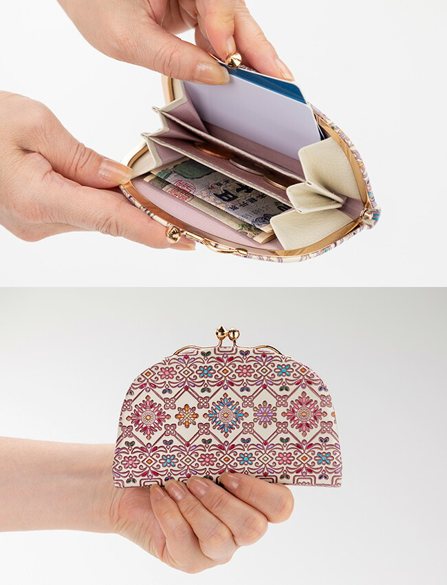 楽天市場】【特典あり】友禅文庫 天溝がま口[がま口財布 レディース