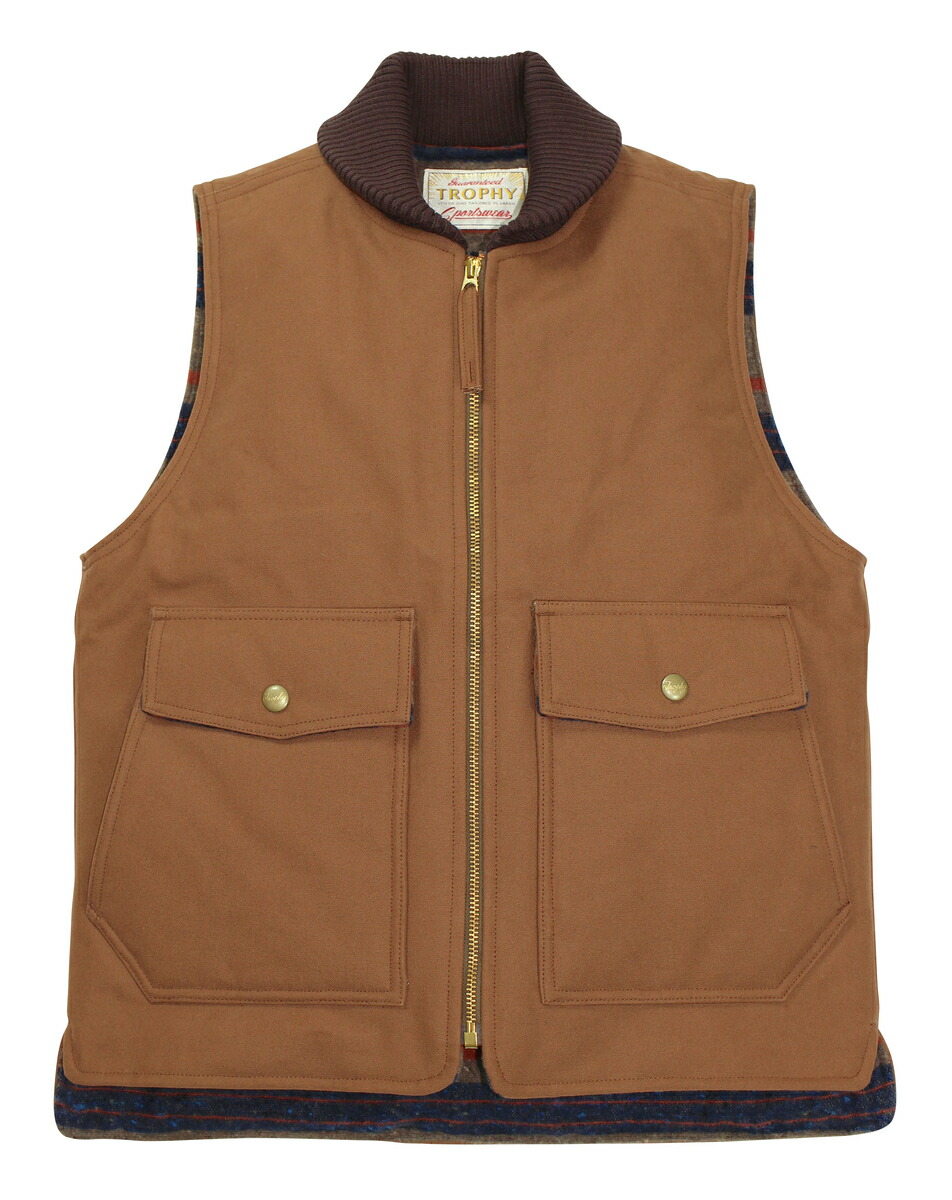 楽天市場】TROPHY CLOTHING [-Oiled Duck Storm Vest- Brown size.36