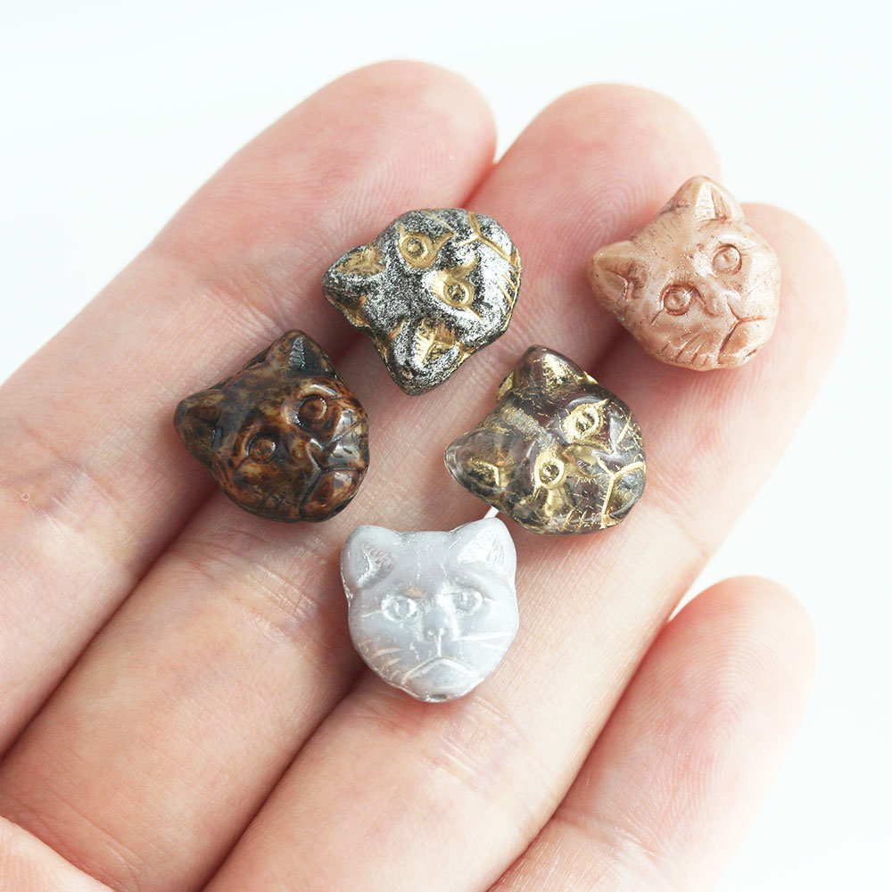 楽天市場】【最大15%OFFクーポン発行中】チェコビーズ キャット13x12mm